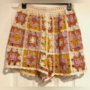 REBELLION CROCHET PATCHWORK SHORTS